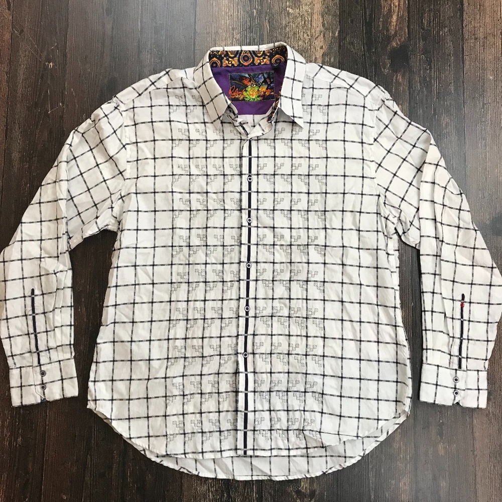 ROBERT GRAHAM Plaid Check Dress Shirt
